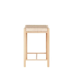 ABANO Tabouret de bar en bois et corde H66,5cm