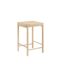 ABANO Tabouret de bar en bois et corde H66,5cm