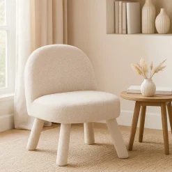 ABICA Fauteuil en tissu bouclette