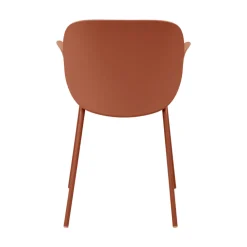 ACAPULCO Lot de 4 fauteuils de table intérieur et extérieur en plastique et métal