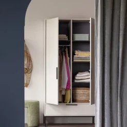 ADAM Armoire 2 portes 1 tiroir en bois
