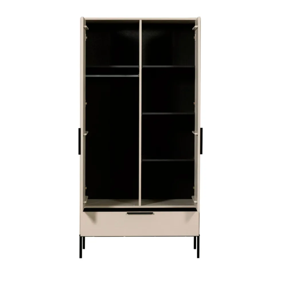 ADAM Armoire 2 portes 1 tiroir en bois