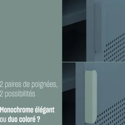 ADEL Armoire 2 portes en métal H180cm