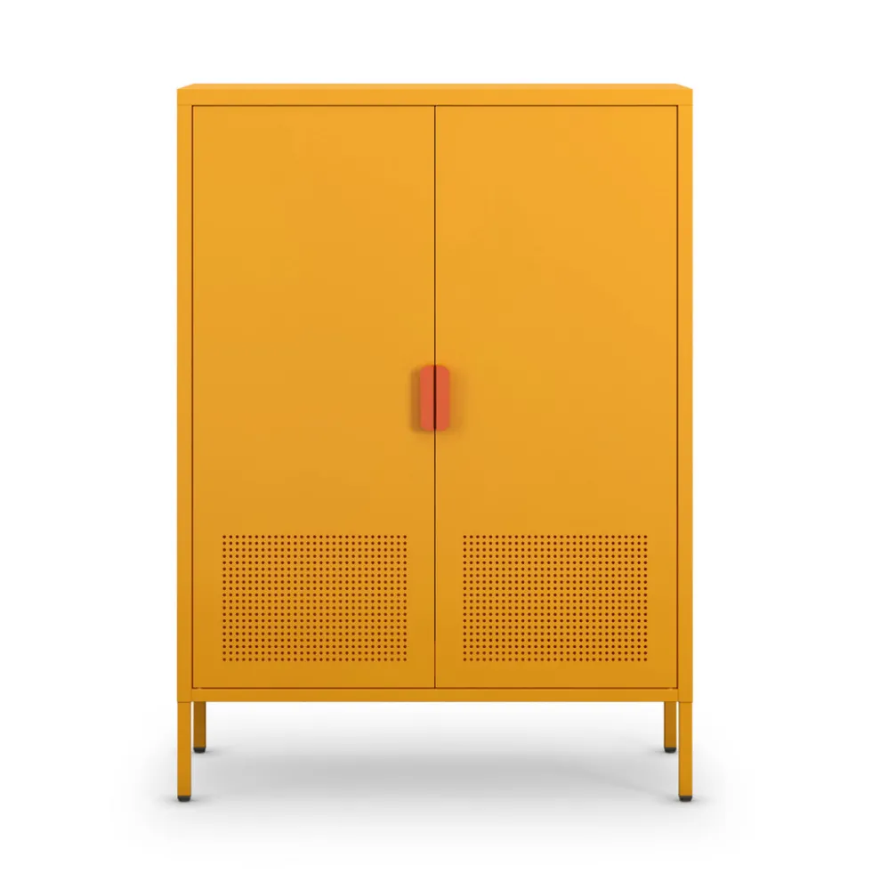 ADEL Buffet haut 2 portes en métal H110cm