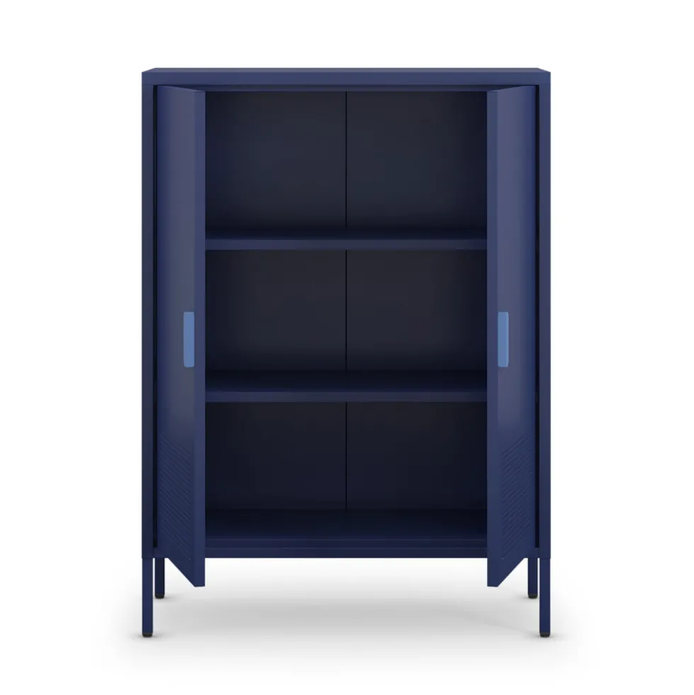 ADEL Buffet haut 2 portes en métal H110cm