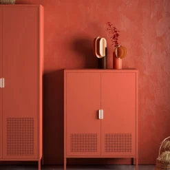ADEL Buffet haut 2 portes en métal H110cm