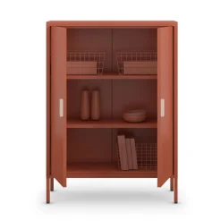 ADEL Buffet haut 2 portes en métal H110cm