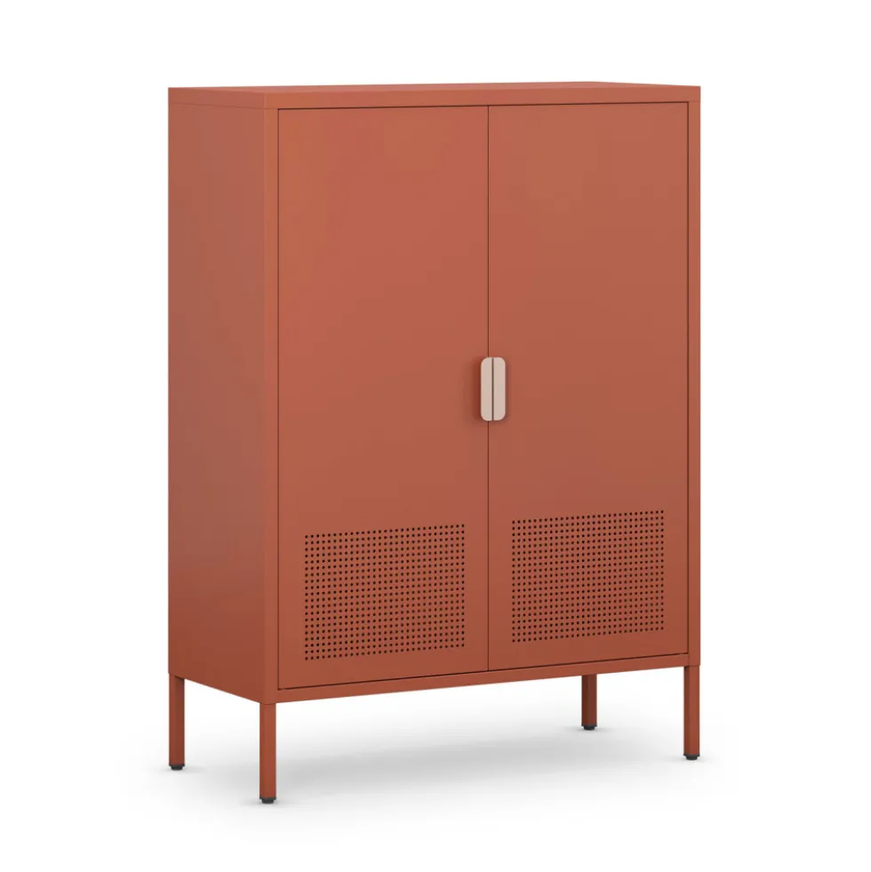 ADEL Buffet haut 2 portes en métal H110cm