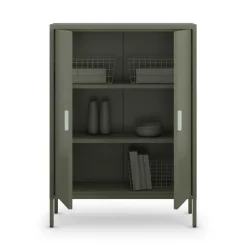 ADEL Buffet haut 2 portes en métal H110cm