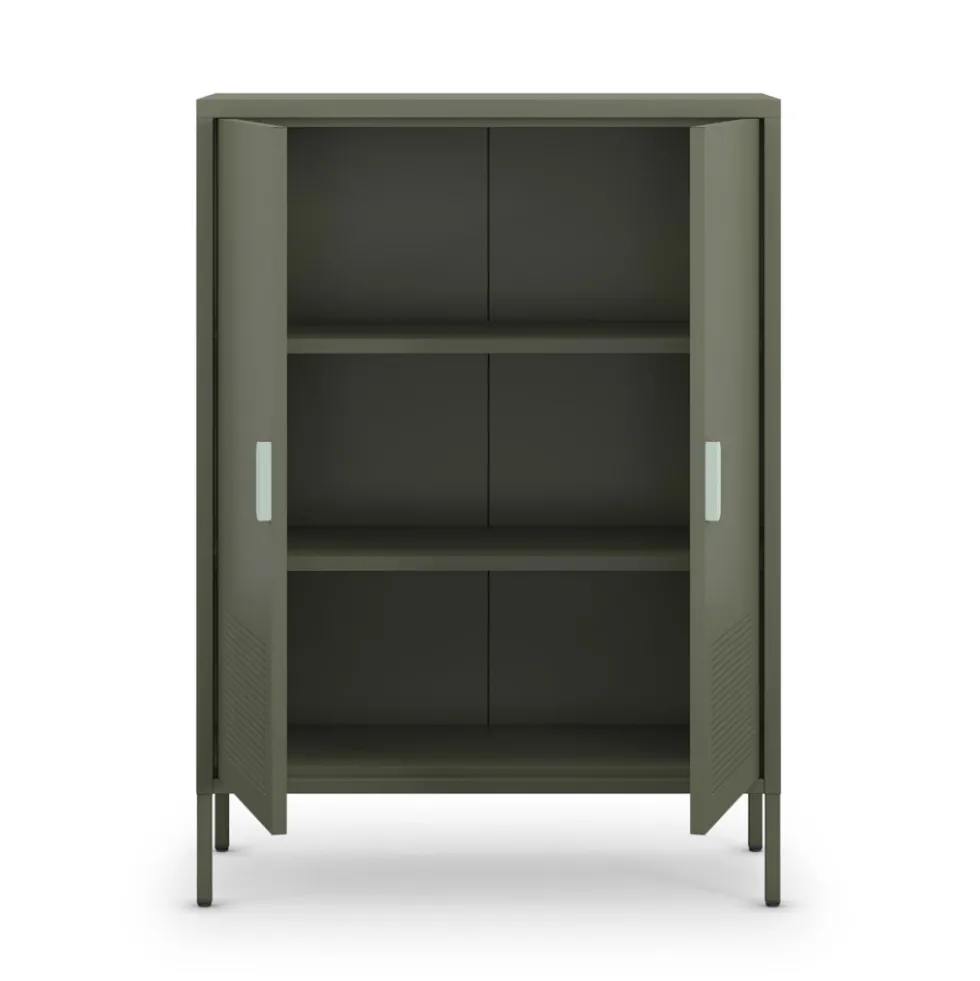 ADEL Buffet haut 2 portes en métal H110cm