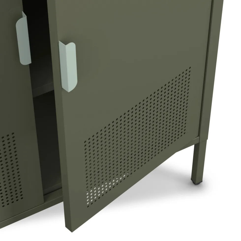 ADEL Buffet haut 2 portes en métal H110cm