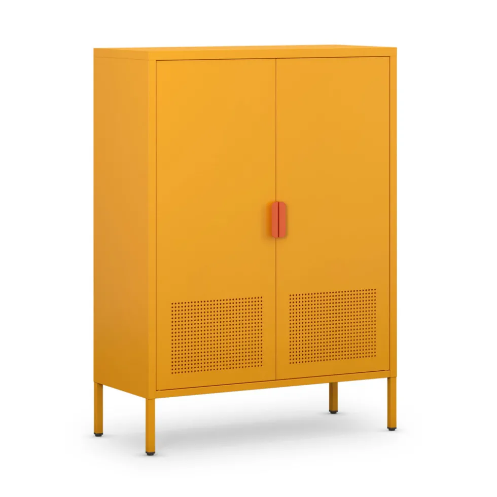 ADEL Buffet haut 2 portes en métal H110cm
