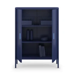 ADEL Buffet haut 2 portes en métal H110cm