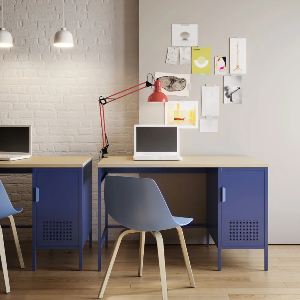 ADEL Bureau 1 porte en métal L120cm