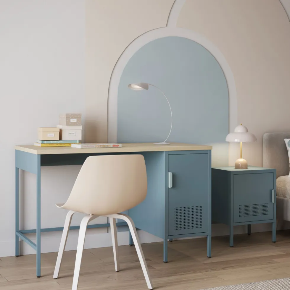 ADEL Bureau 1 porte en métal L120cm