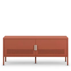 ADEL Meuble TV 2 portes en métal L120cm
