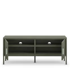 ADEL Meuble TV 2 portes en métal L120cm