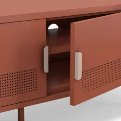 ADEL Meuble TV 2 portes en métal L120cm
