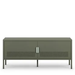 ADEL Meuble TV 2 portes en métal L120cm