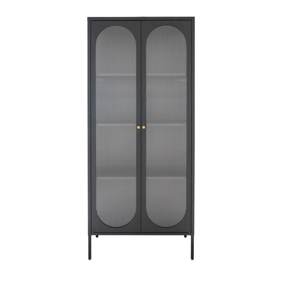 ADELAIDE Vitrine en verre et métal H180cm