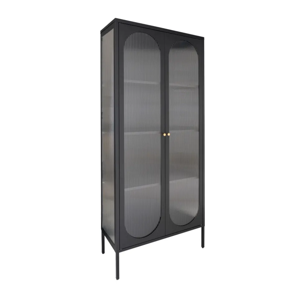 ADELAIDE Vitrine en verre et métal H180cm