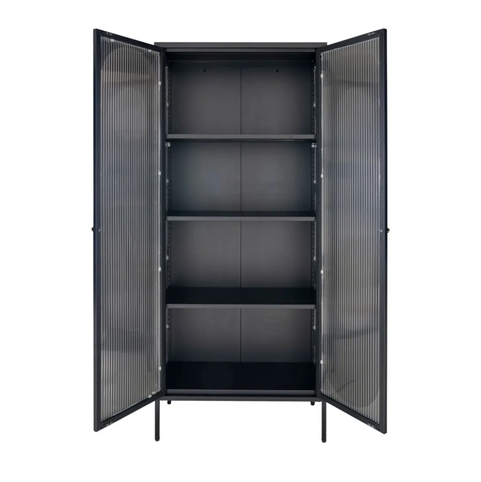 ADELAIDE Vitrine en verre et métal H180cm