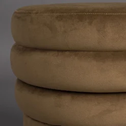 ADITI Tabouret rond en velours ø40cm