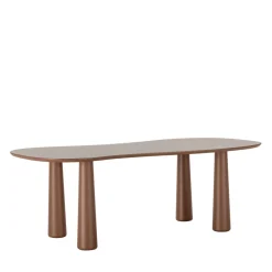 ADRINE Table à manger 8 personnes organique en bois