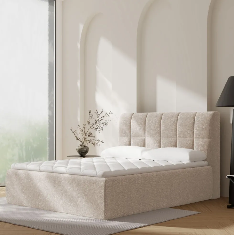 AIR NEST Lit complet compressé boxspring en tissu 160x200cm