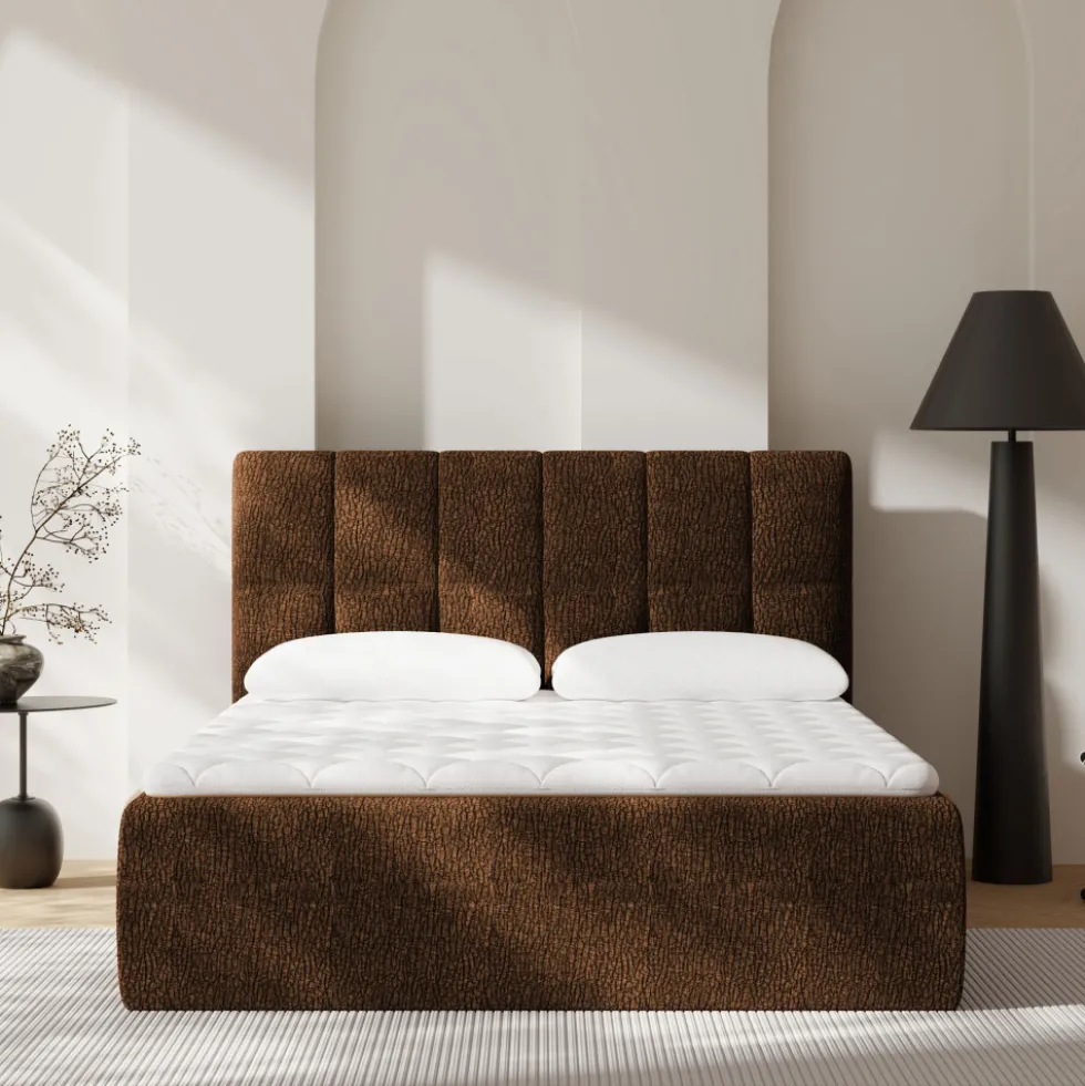 AIR NEST Lit complet compressé boxspring en tissu 160x200cm