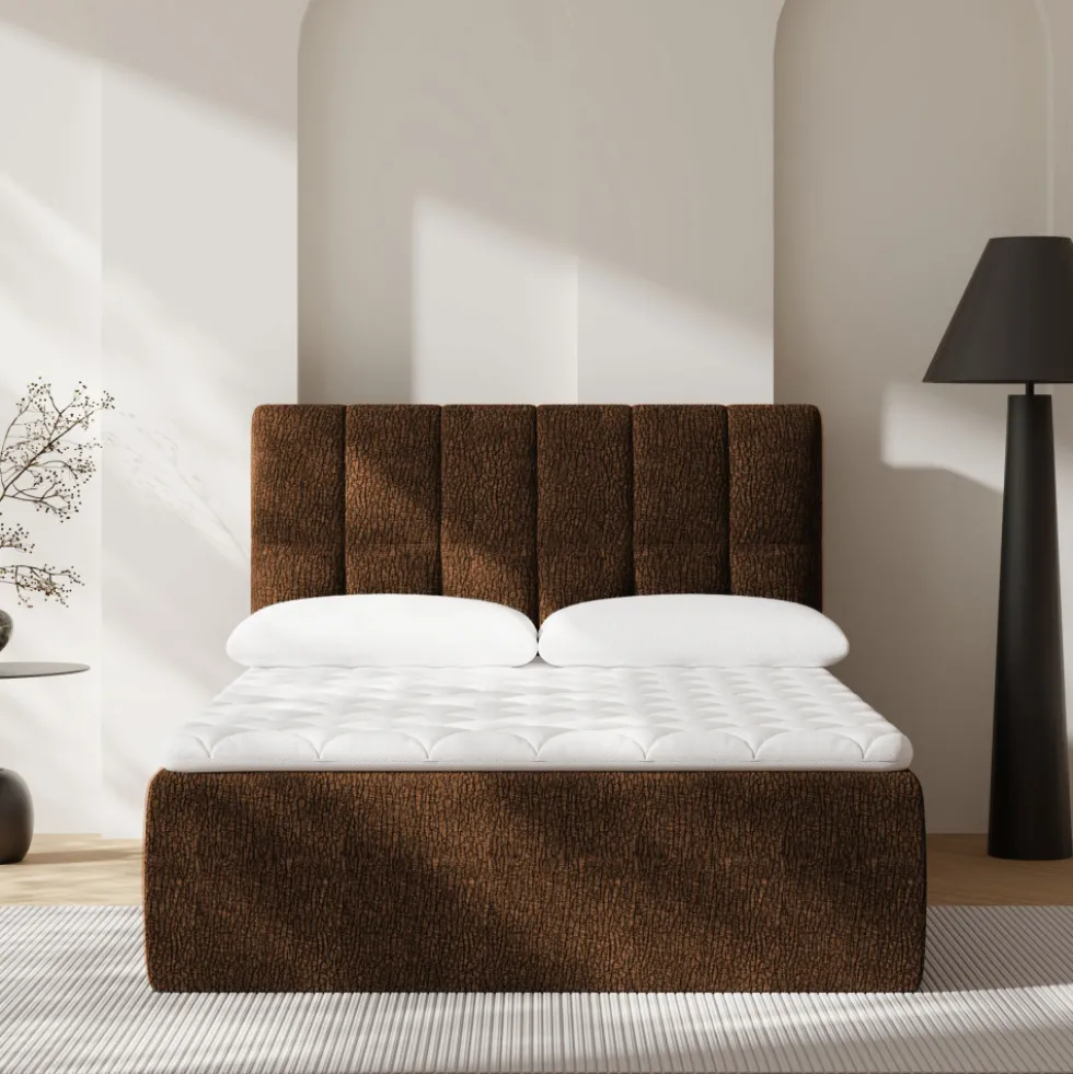 AIR NEST Lit complet compressé boxspring en tissu 140x190cm