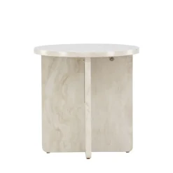 ALESUND Table d'appoint ronde effet marbre ø50cm
