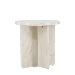 ALESUND Table d'appoint ronde effet marbre ø50cm