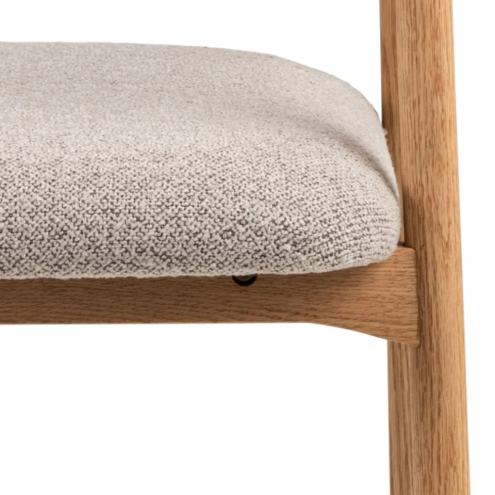 ANABATE Lot de 2 fauteuils de table en tissu et bois