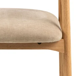 ANABATE Lot de 2 fauteuils de table en tissu et bois