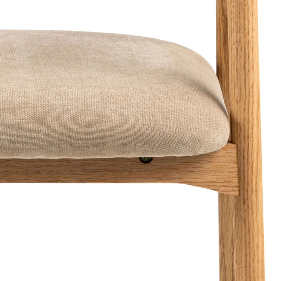 ANABATE Lot de 2 fauteuils de table en tissu et bois