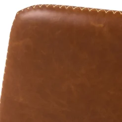 ANARTIA Tabouret de bar réglable en simili et métal H61-83cm