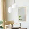 ARGALO Suspension en verre et bois 20x38cm