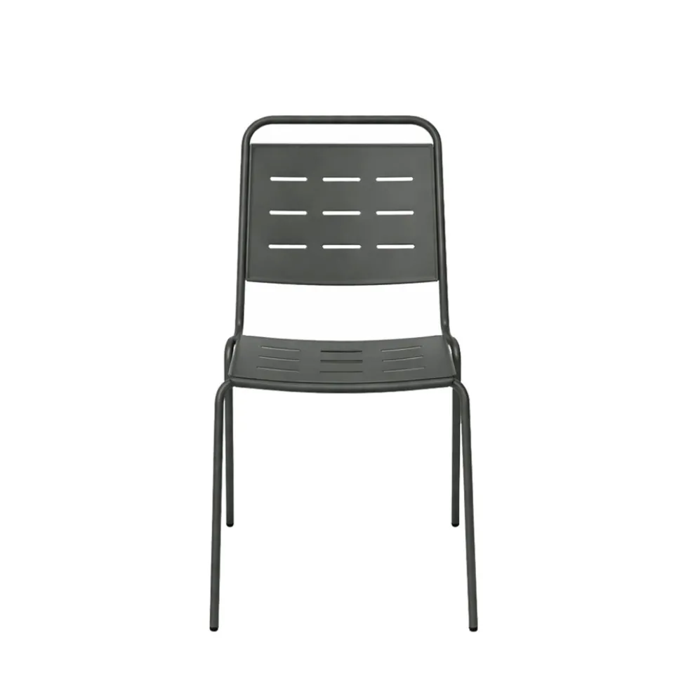 ARIA Lot de 4 chaises de jardin en métal