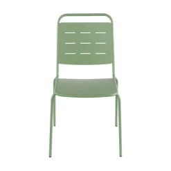 ARIA Lot de 4 chaises de jardin en métal