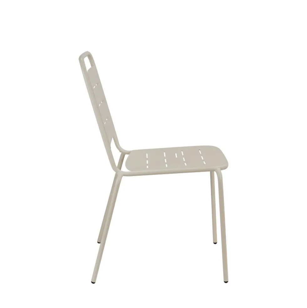 ARIA Lot de 4 chaises de jardin en métal