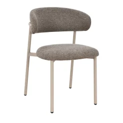 ARIA Lot de 2 chaises en tissu pieds beiges