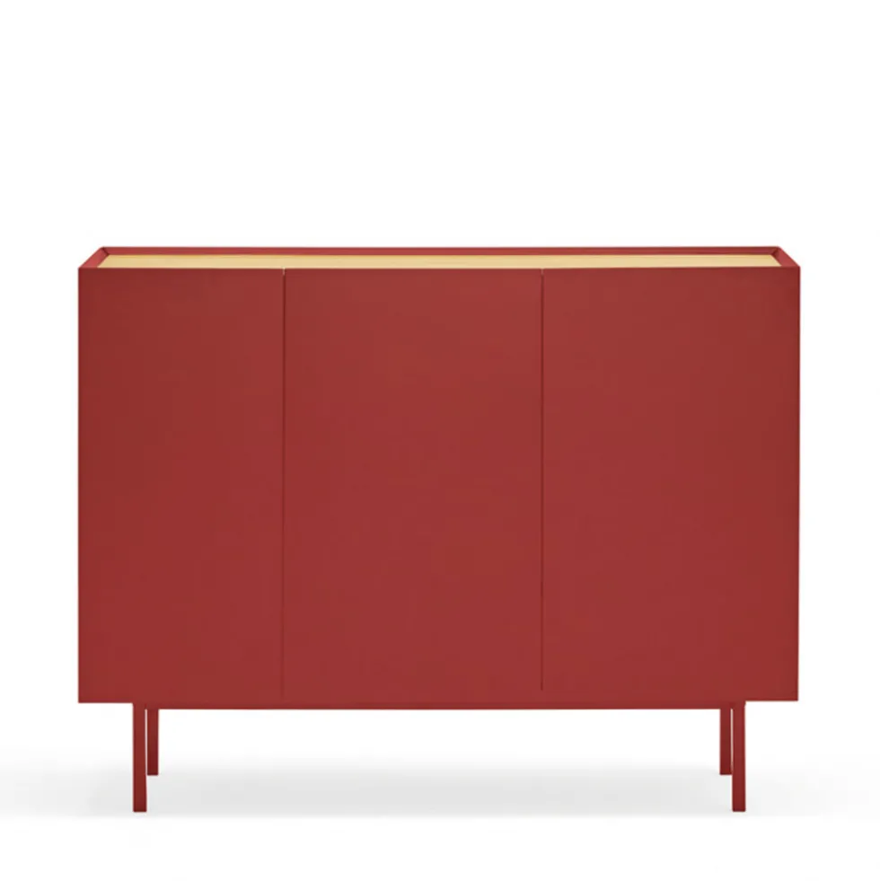 ARISTA Buffet en bois 3 portes 3 tiroirs L110cm