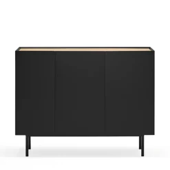 ARISTA Buffet en bois 3 portes 3 tiroirs L110cm