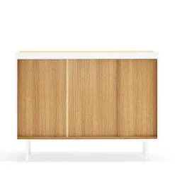 ARISTA Buffet en bois 3 portes 3 tiroirs L110cm