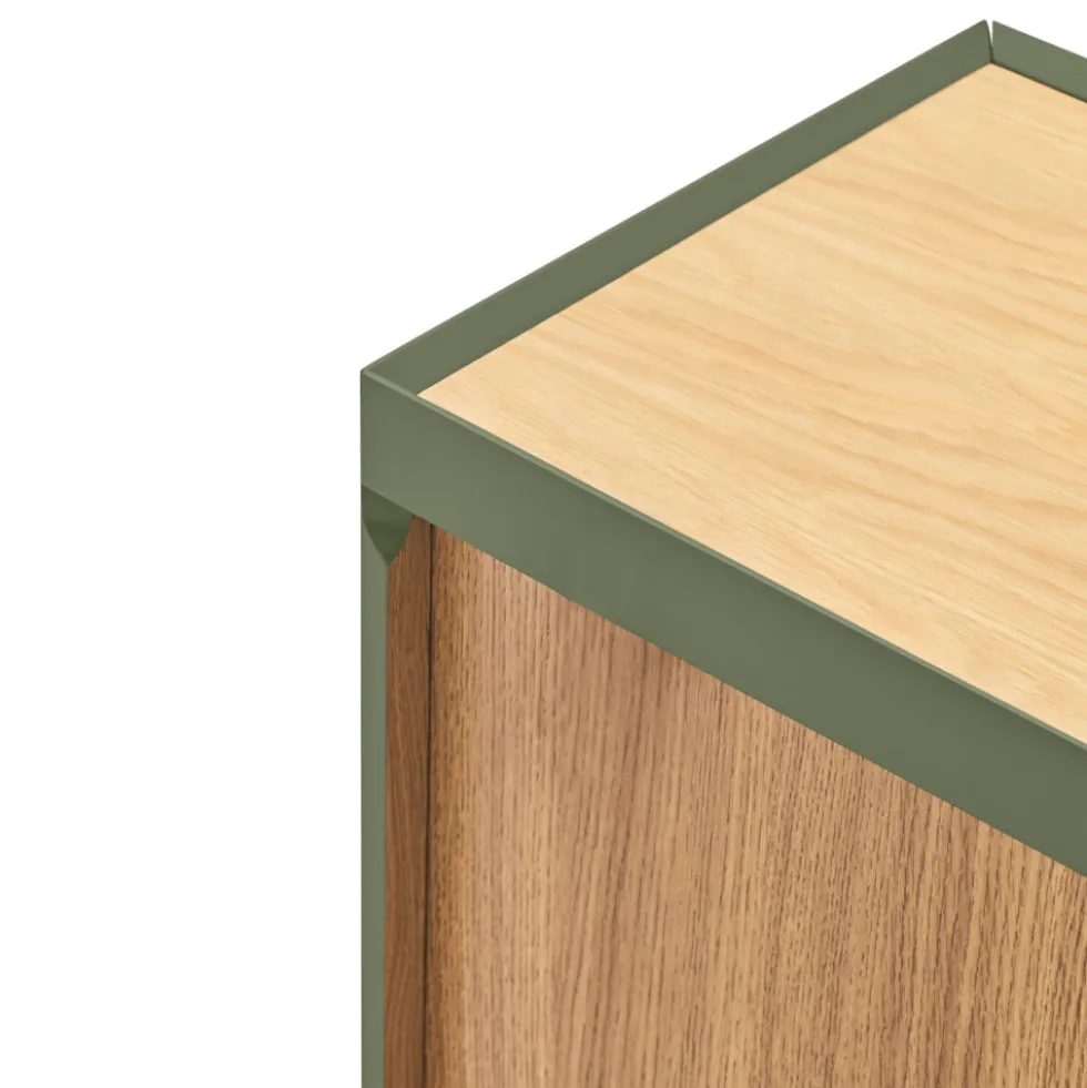 ARISTA Buffet en bois 4 portes 3 tiroirs L165cm