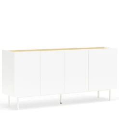ARISTA Buffet en bois 4 portes 3 tiroirs L165cm