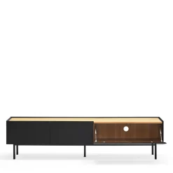 ARISTA Meuble TV en bois 1 porte 2 tiroirs L180cm