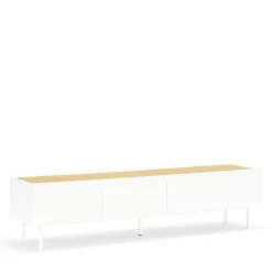 ARISTA Meuble TV en bois 1 porte 2 tiroirs L180cm