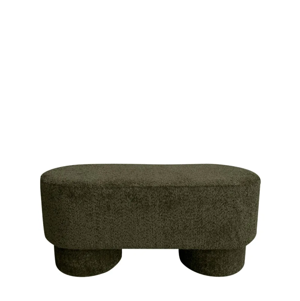 ARLO Banc arrondie en tissu bouclette L92cm